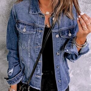 Lucky Brand Tomboy trucker denim jean jacket coat iconic American aesthetic must